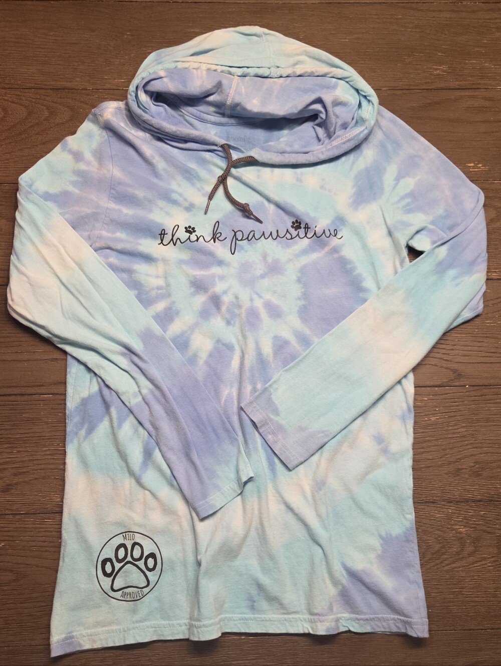 Tie-Dye Hoodie Long Sleeve - Light Blue/Purple